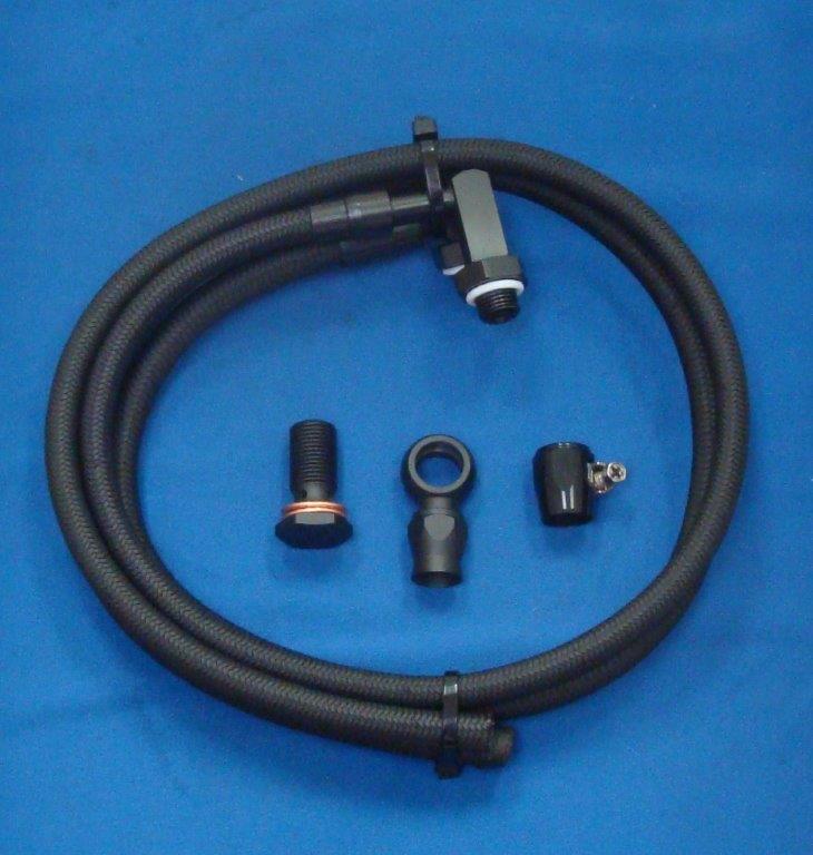 131107B Stainless Braided Power Steering Hose Kit - Matte Black - Gotta  Show Products